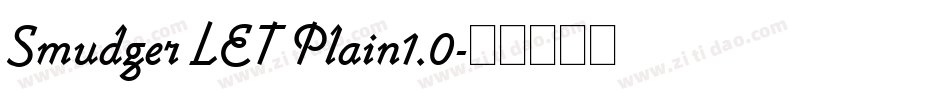 Smudger LET Plain1.0字体转换